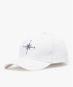 casquette homme avec motif boussole sur lavant blancA589901_1