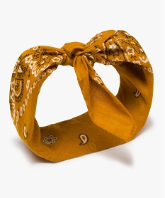 GEMO Foulard femme bandana avec coton recyclé Jaune