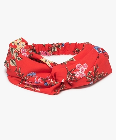 GEMO Bandeau à cheveux femme soyeux à motif floral Multicolore