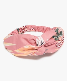 GEMO Bandeau à cheveux femme satiné à motif floral Multicolore