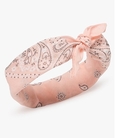 GEMO Foulard femme bandana avec coton recyclé Rose