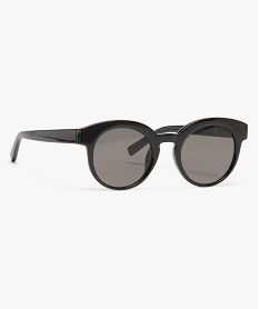 lunettes de soleil femme avec monture ronde en plastique noirA594201_1