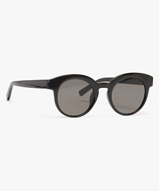 GEMO Lunettes de soleil femme avec monture ronde en plastique Noir