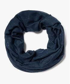 GEMO Foulard femme snood pailleté en polyester recyclé Bleu