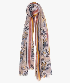 foulard femme a motifs cachemire avec paillettes violetA596501_1