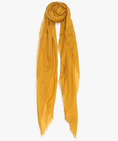 foulard femme en maille texturee avec paillettes jaune autres accessoiresA596601_1