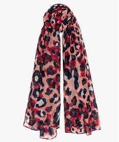 foulard femme imprime leopard multicoloreA596701_1