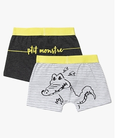 boxers garcon imprime monstre avec coton bio (lot de 2) multicolore pyjamasA604201_1