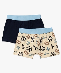 boxers garcon stretch avec coton bio (lot de 2) multicolore pyjamasA604301_1