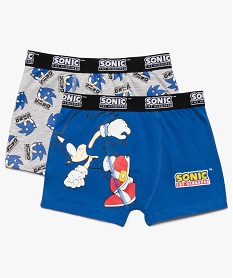 GEMO Boxer garçon imprimé Sonic (lot de 2) Multicolore