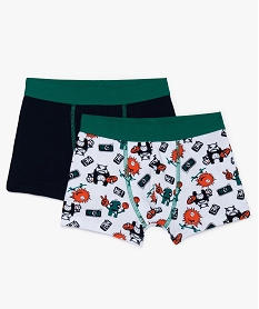 GEMO Boxer garçon modèles assortis avec coton bio (lot de 2) Multicolore