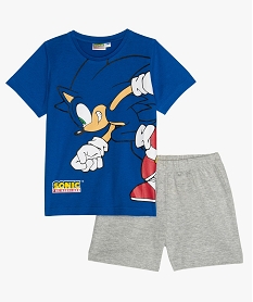 GEMO Pyjashort garçon  - Sonic bleu standard