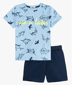 GEMO Pyjashort garçon imprimé requins Multicolore