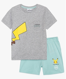 GEMO Pyjashort garçon bicolore Pokémon Gris