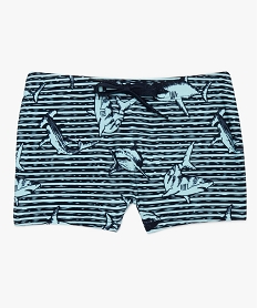 maillot de bain garcon raye motif requins imprimeA606601_1