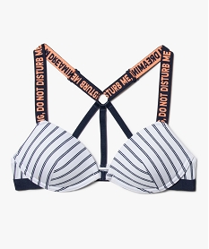 GEMO Soutien-gorge fille à fermeture devant avec du coton bio Imprimé