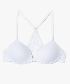 GEMO Soutien-gorge fille à dos original en dentelle Blanc