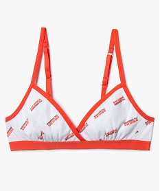 GEMO Soutien-gorge fille triangle en coton bio Imprimé