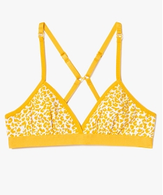 GEMO Soutien-gorge fille avec bretelles multipositions et coton bio Multicolore