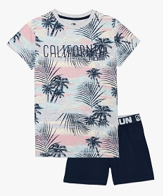 GEMO Pyjashort garçon motif tropical - Freegun kaki fonce