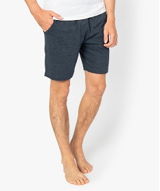 GEMO Short de pyjama homme contenant du coton bio Bleu