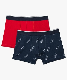 boxer homme contenant du coton bio coloris assortis (lot de 2) bleu boxers et caleconsA622101_1