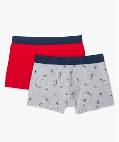 GEMO Boxer homme en coton bio à motifs estivaux (lot de 2) Multicolore