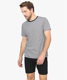 TEE-SHIRT NOIR HOMEWEAR RAYE