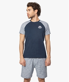 pyjashort homme bicolore gris pyjamas et peignoirsA624401_1