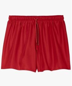 GEMO Short de bain homme uni Rouge