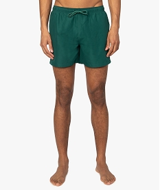 short de bain homme uni vert maillots de bainA625001_1