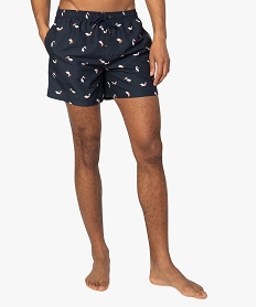 GEMO Short de bain homme motif pélicans Multicolore