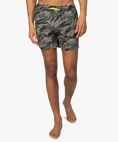 GEMO Short de bain homme imprimé camouflage Multicolore