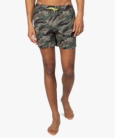 short de bain homme imprime camouflage multicolore maillots de bainA625401_1