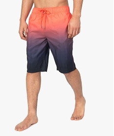 GEMO Short de bain homme multicolore dégradé Multicolore