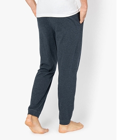 pantalon de pyjama homme uni contenant du coton bio bleuA626401_3
