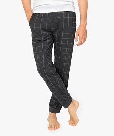 GEMO Pantalon de pyjama homme uni contenant du coton bio Imprimé