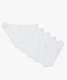 culotte femme unie en coton biologique (lot de 5) blanc culottesA628401_1