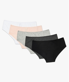 shorty femme en coton biologique (lot de 5) multicolore shortiesA629401_1