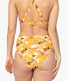 bas de maillot de bain femme culotte taille haute fleurie imprime bas de maillots de bainA633701_2