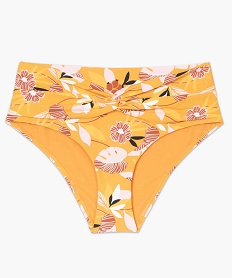 bas de maillot de bain femme culotte taille haute fleurie imprime bas de maillots de bainA633701_4