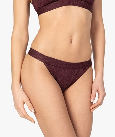 GEMO Bas de maillot de bain femme pailleté Violet