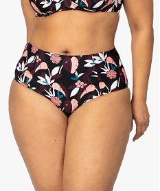 bas de maillot de bain femme grande taille avec taille haute a imprime floral imprime bas de maillots de bainA634801_1