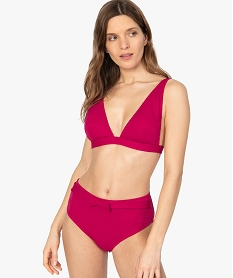 bas de maillot de bain femme taille haute avec ceinture rouge bas de maillots de bainA635401_3