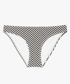 bas de maillot de bain femme a rayures tricolores imprimeA635501_4