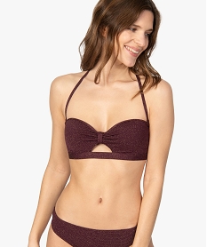 haut de maillot de bain femme bandeau violet haut de maillots de bainA637301_1