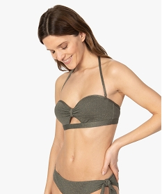 GEMO Haut de maillot de bain femme bandeau Vert