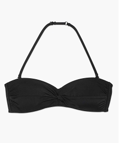 haut de maillot de bain femme bandeau a bretelles amovibles noir haut de maillots de bainA637701_4
