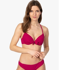 GEMO Haut de maillot de bain femme à armatures bretelles multipositions rouge standard