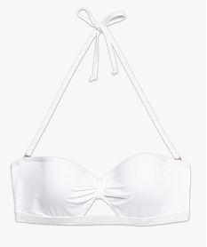 haut de maillot de bain femme forme bandeau a armatures blanc haut de maillots de bainA639901_4